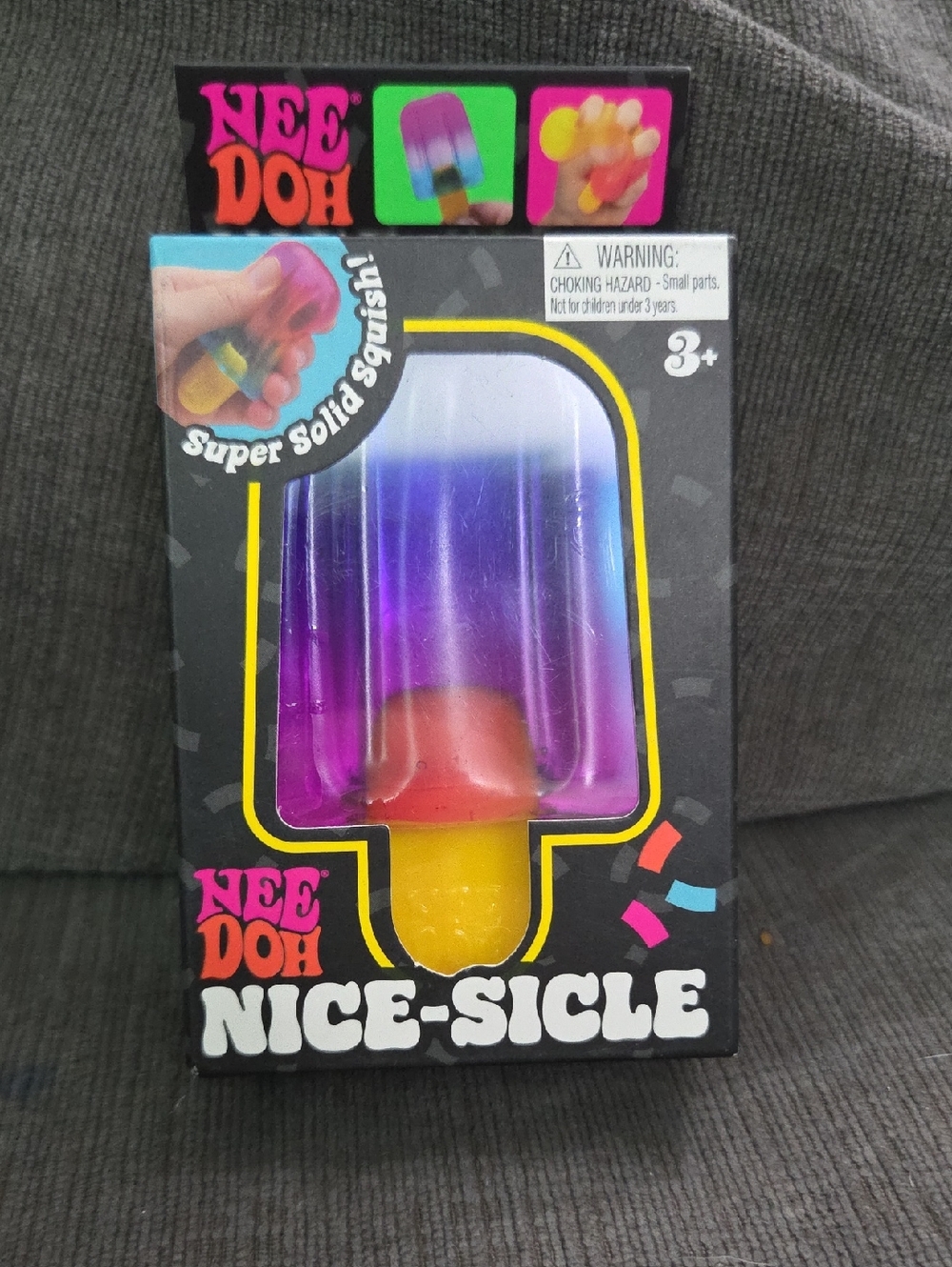 NeeDoh Nice-Sicle Kids Toy - Purple, Yellow, Red